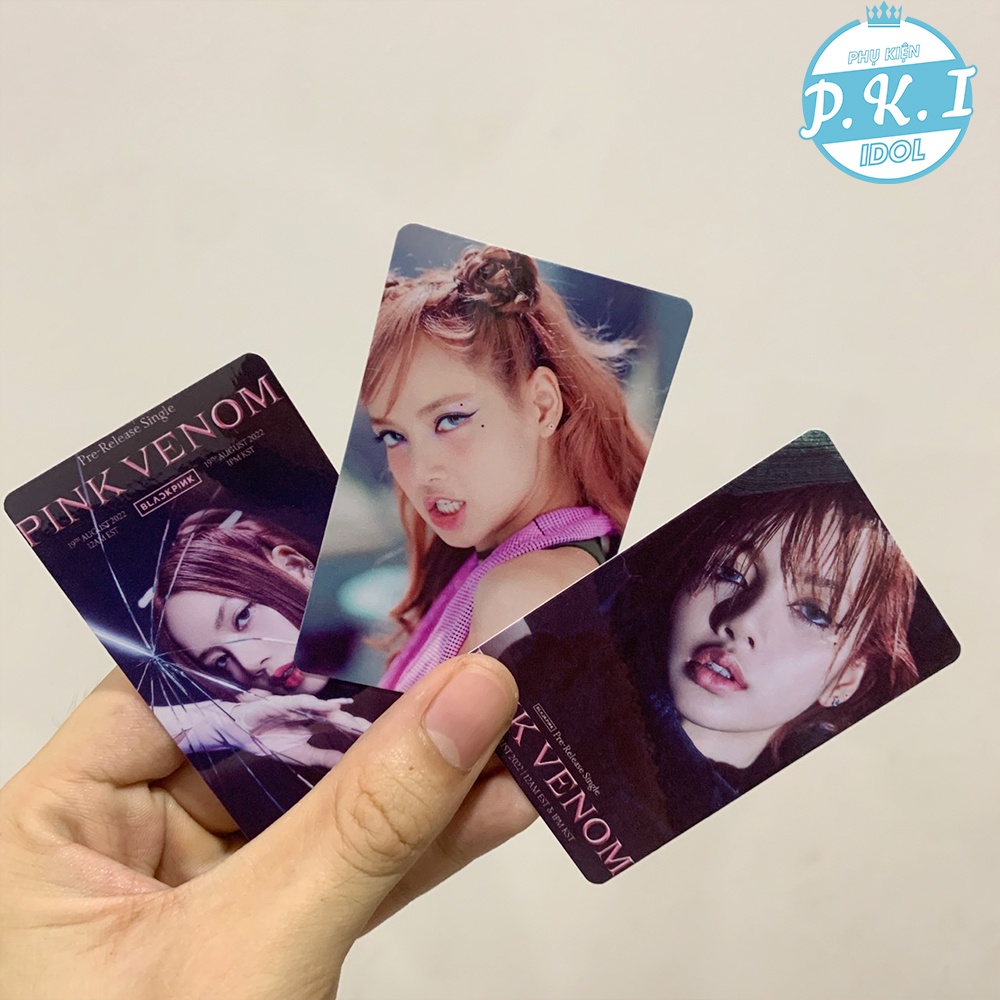 Siêu Hot - Set 9 Card Bo Góc BlackPink Pink Venom - Full Thành Viên Làm Quà Tặng Ý Nghĩa