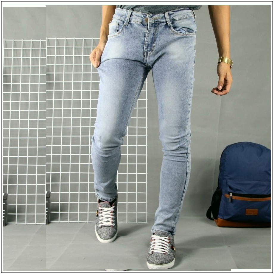 quần jean nam XANH BẠC (5678) chất jean giãn tốt PL2-2F5