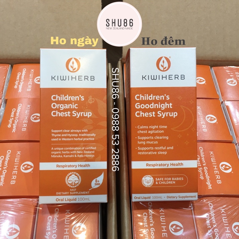 Kiwiherb Children’s Chest Syrup - Kiwiherb Children’s Goodnight Chest Syrup - Siro giảm ho ngày , ho đêm cho bé