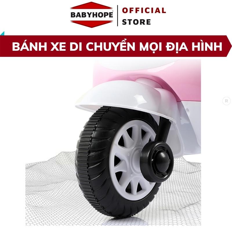Xe máy điện trẻ em CAT kiểu dáng Vecpa có sạc,bình điện cho bé 2 -7 tuổi Babyhope