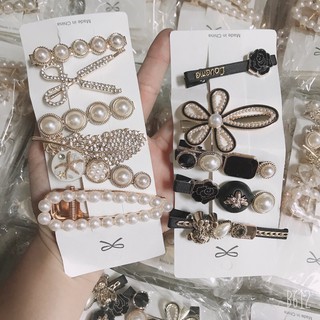 Set 5 kẹp tóc đính đá sang chảnh cho nữ