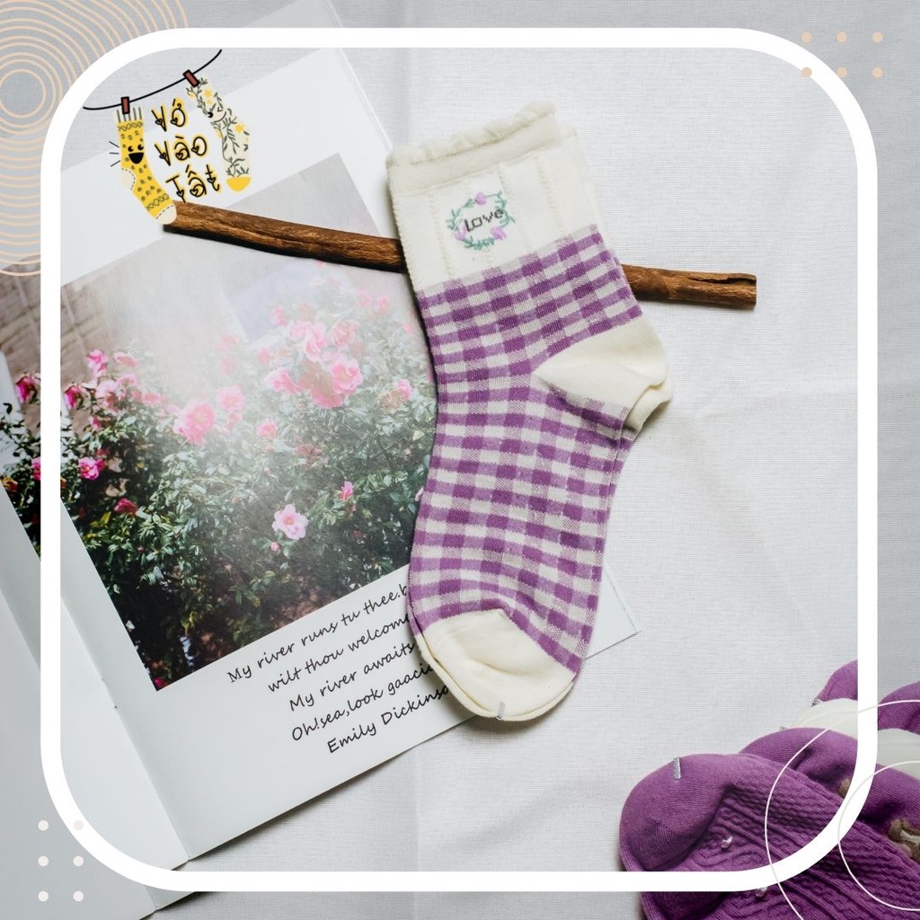 TẤT VỚ CỔ CAO TÍM NỮ TÍNH