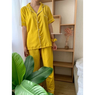 ĐỒ BỘ MẶC NHÀ PYJAMA DÀI - VÀNG