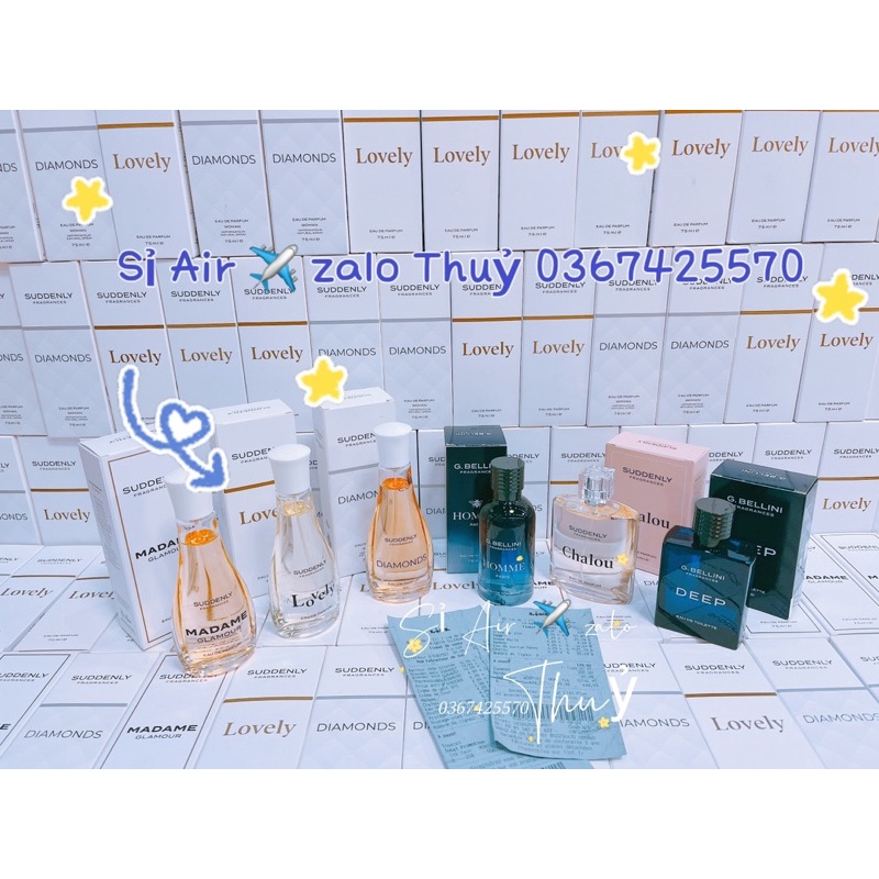 (Hàng săn sale) Nước hoa Suddenly - Nước hoa G.Bellini 75ml
