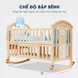 Nôi cũi em bé hoàng gia HAKAWA - HK-B03 ( combo3 ) - Bảo hành chính hãng 3 năm