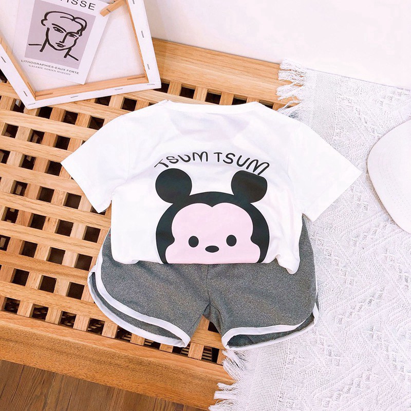 Set Áo Thun Tay Ngắn &amp; Quần Short Dành Cho Bé