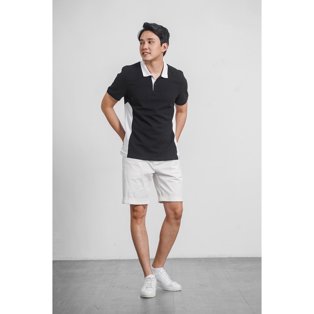 Áo Polo tay ngắn, phối cổ. Fitted form - Routine 10S21POL031