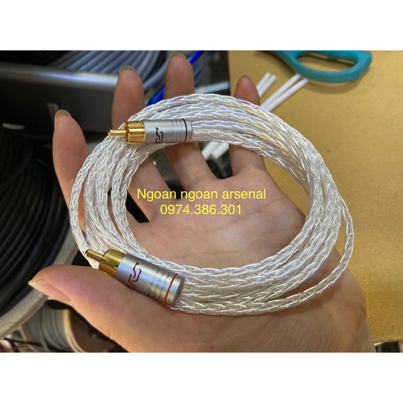 Dây hoa sen Av RCA 8 lõi mạ bạc cao cấp DIY nhập khẩu chính hãng