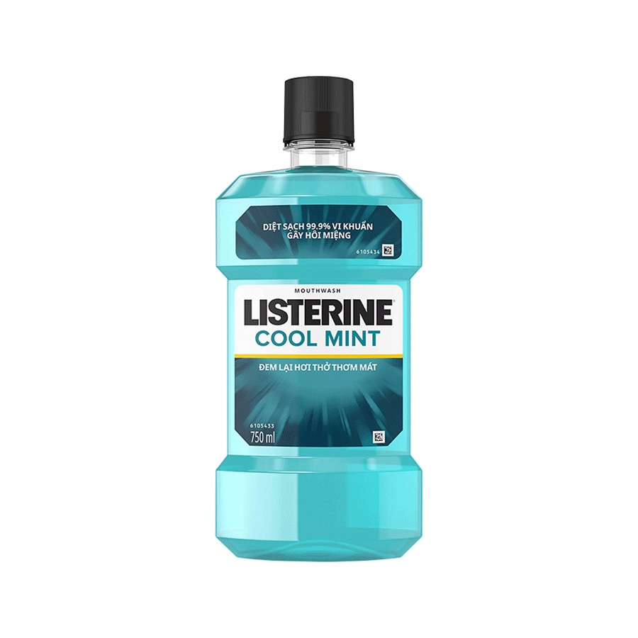 COMBO 2 Chai Nước Súc Miệng Listerine Cool Mint 250ml-750ml