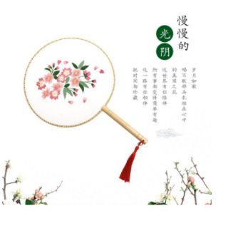 Set 3 Quạt lụa luyện tập thêu sang trọng, quý phái