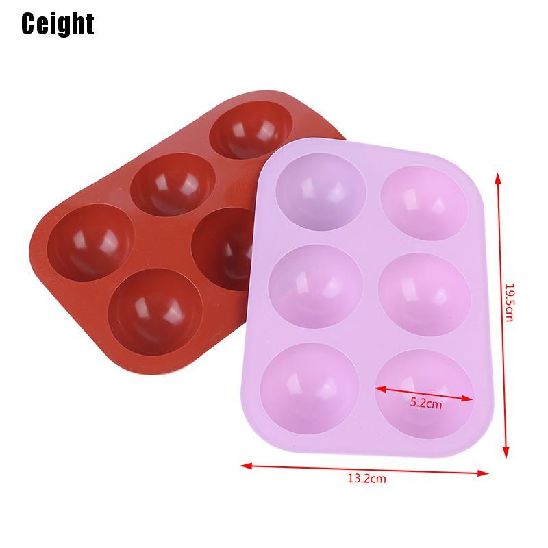 Khuôn Silicone Làm Bánh Hình Bán Nguyệt Có 6 Ô Nhỏ