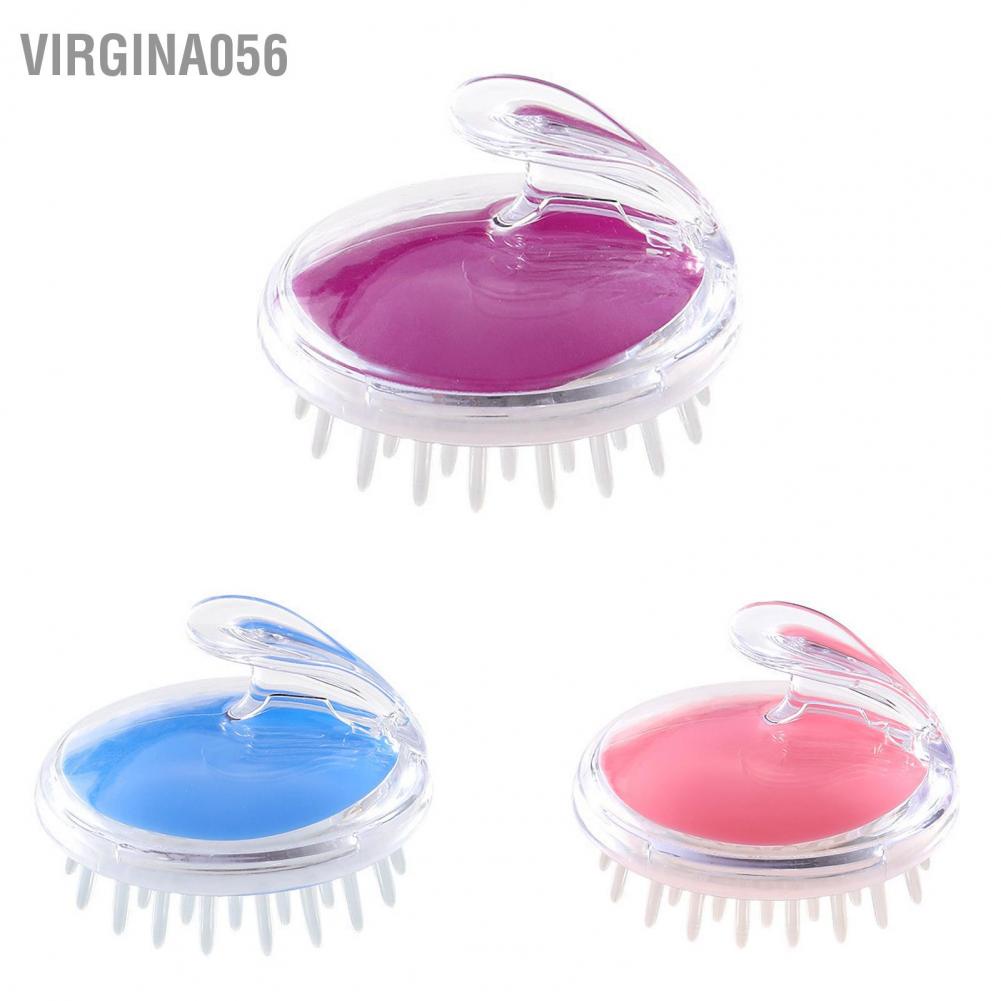 Hàng Hot Hair Scalp Massager Shampoo Brush Soft Tooth Transparent Shower for Men Women Hàng giao ngayVirgina056