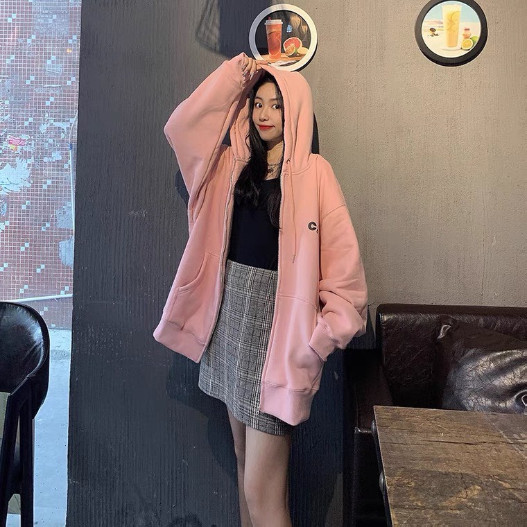 Áo khoác Hoodie Khóa Kéo in CEC nam nữ chất Nỉ ✿ Unisex thời trang form rộng đẹp mã KNN41 - 1992 clothing