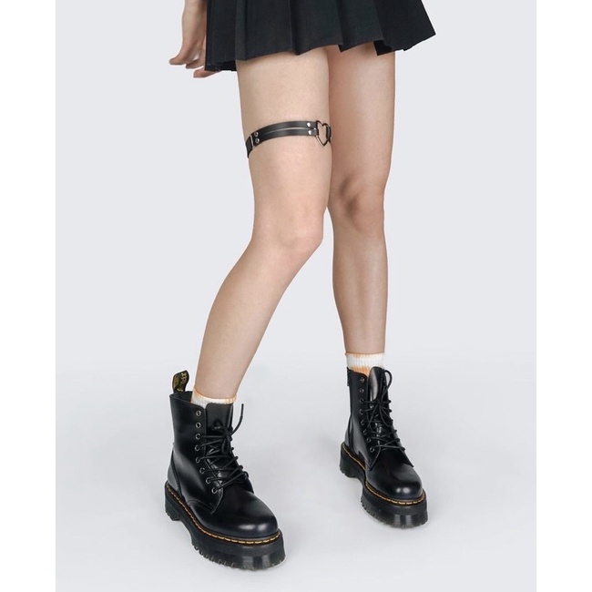 Giày boots đen cổ cao nữ -Jadon