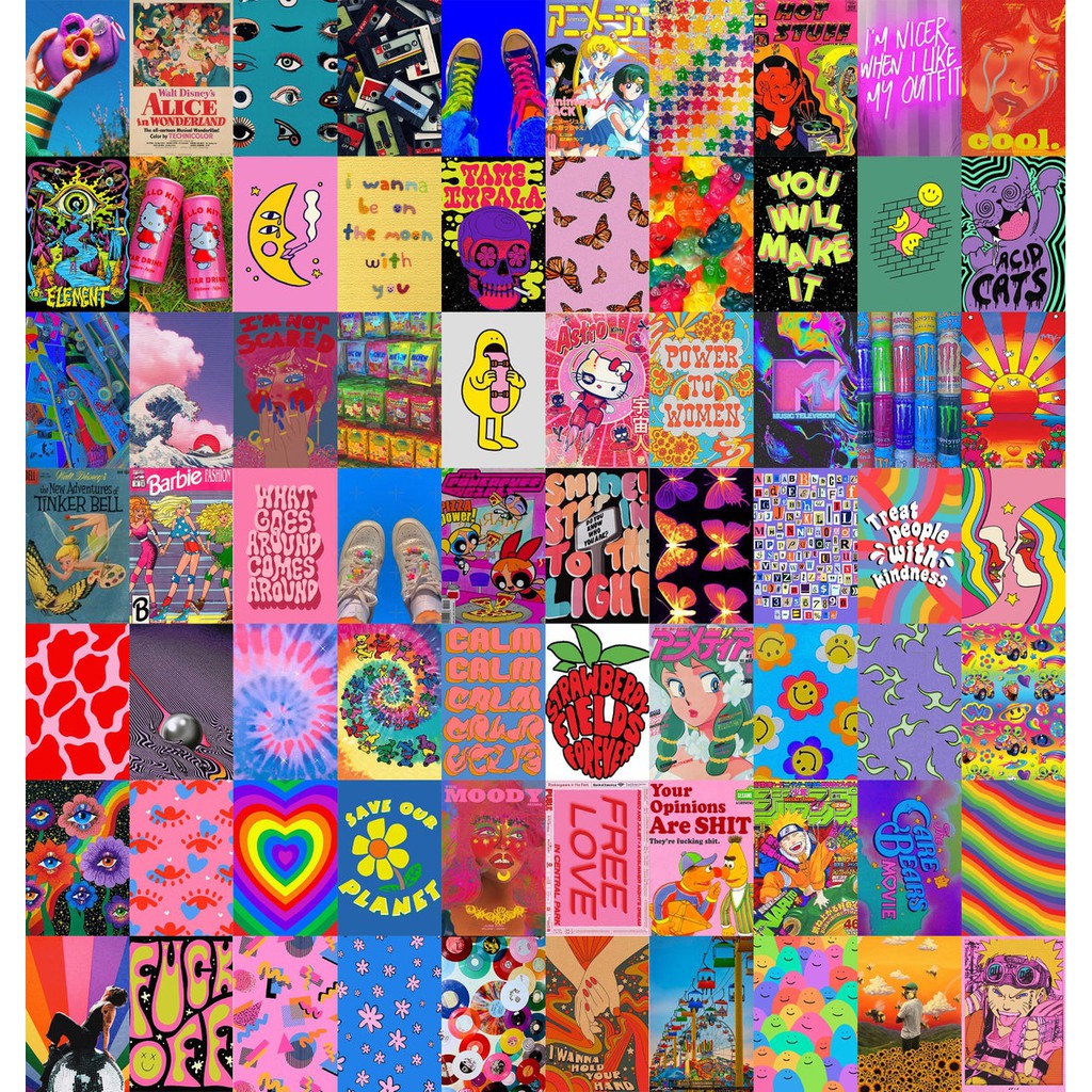 12 tấm Wall Collage - theme INDIE