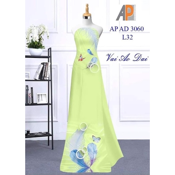 Vải Áo Dài 3D hoạ tiết cánh bướm.Có clip vải thật
