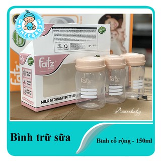 FB0120N - BÌNH TRỮ SỮA 150ML (BỘ 3 BÌNH) FATZBABY