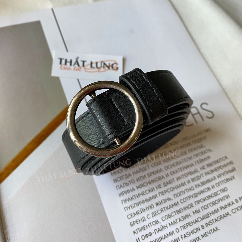 Thắt lưng nữ tròn luồng mặt chì 2.3cm (Hỗ trợ cắt dây nịt) TL057 - Thắt Lưng Giá Tốt