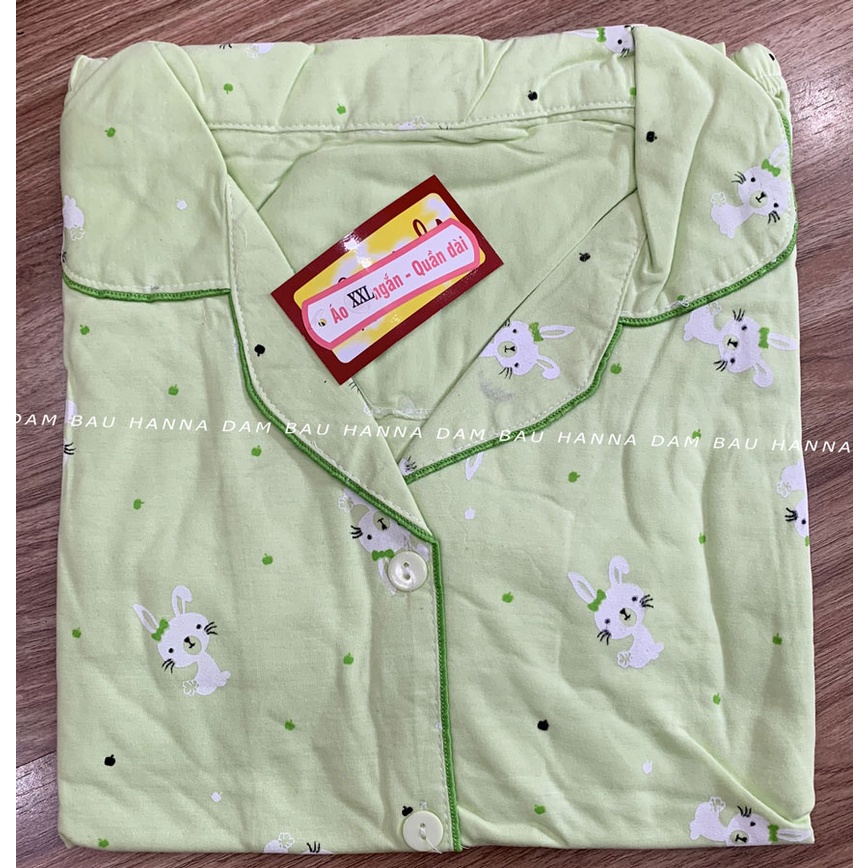 [HANNA] Đồ bộ bầu tay ngắn quần dài size 40-60kg mặc bầu và sau sinh cho bé ty tiện lợi thun cotton thoáng mát giá rẻ