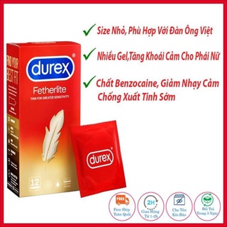 Bao cao su Durex Fetherlite siêu mỏng 12pcs