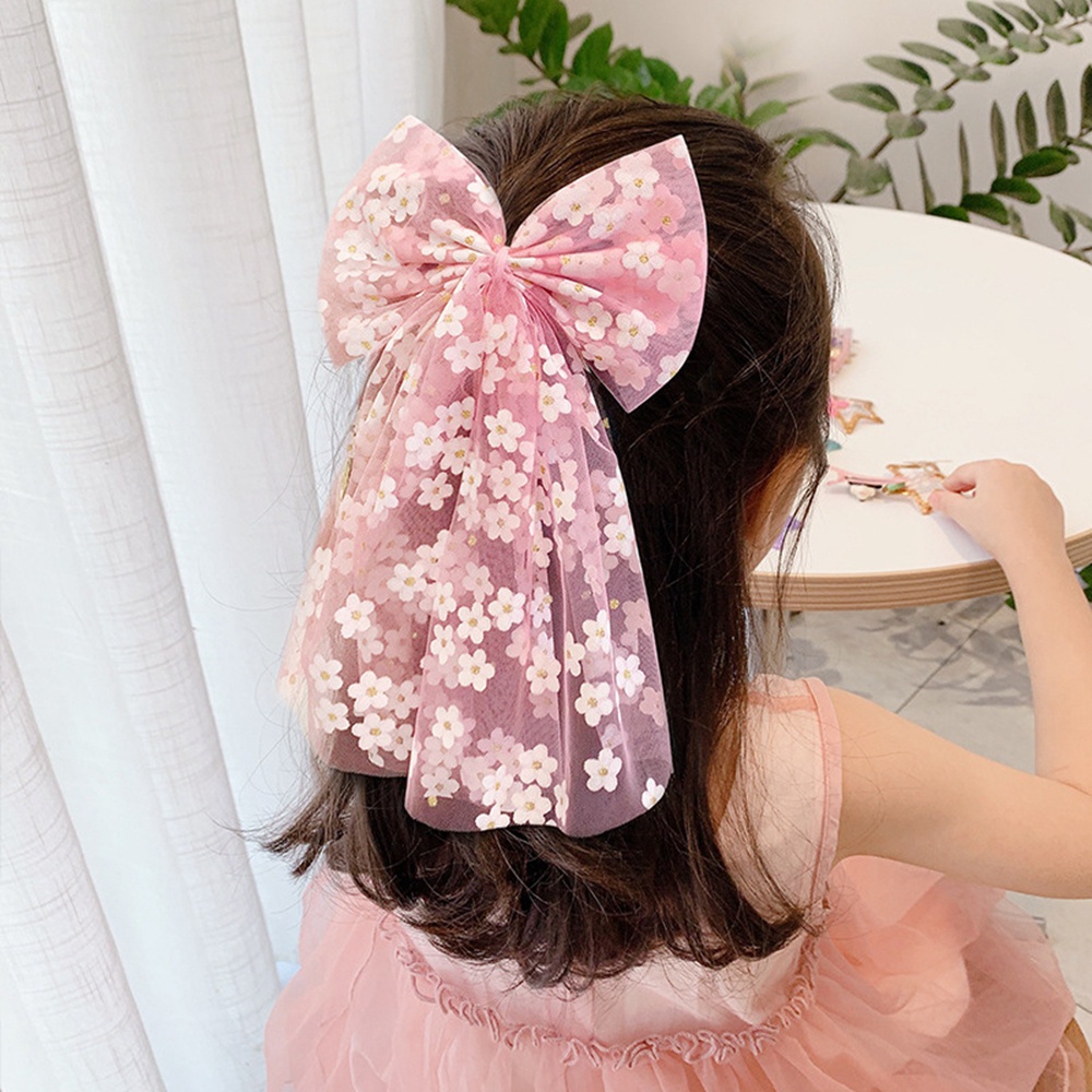 Kẹp tóc KIDSBOWS đính nơ vải chiffon xinh xắn cho bé gái