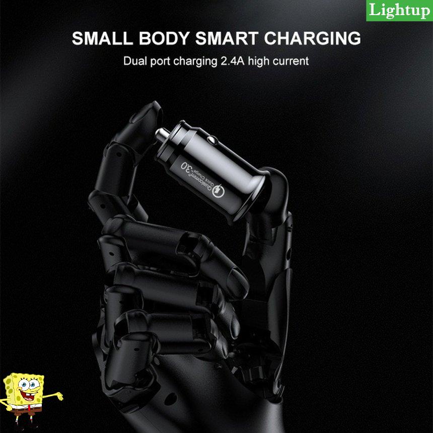 Dual USB Multi-function Car Charger Type-c And Qc3.0 Dual USB Car Charger
