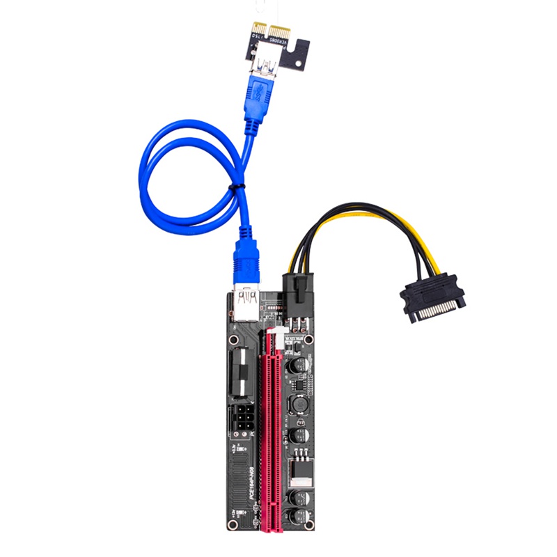 Set 5 card chuyển đổi mở rộng Ver009 USB 3.0 Pci-E Ver009S 1X 4X 8X 16X Sata 15Pin sang 6 Pin | BigBuy360 - bigbuy360.vn