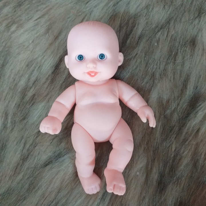 Búp Bê Sơ Sinh Nhựa 12 cm Mắt 3D - Cute Baby Dolls 5 inch