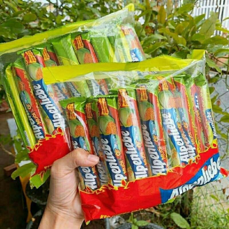 Kẹo ALPENLIEBE Hương Xoài Nhân Muối Ớt Chua Chua Cay Cay, Ngon Ngất Ngây 16 Thỏi