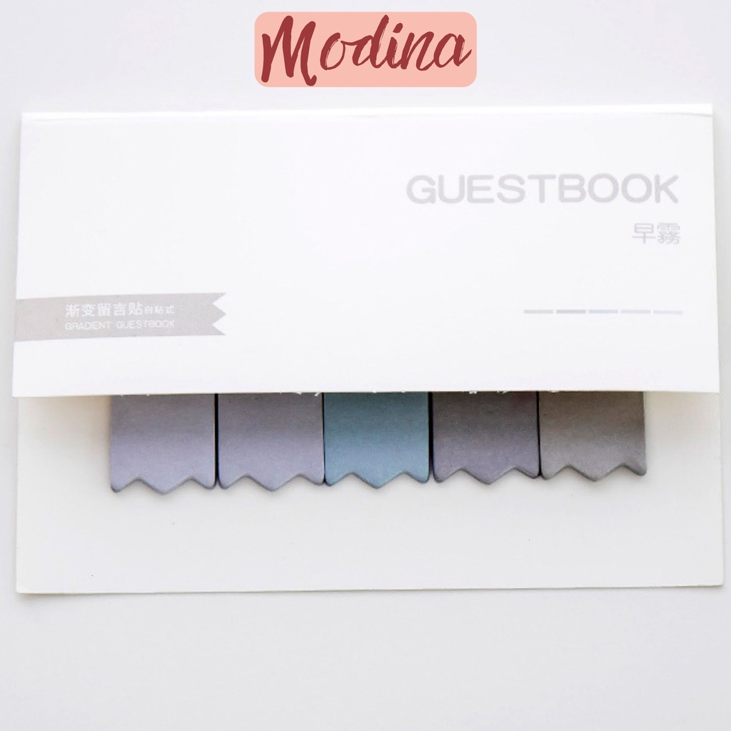 Giấy note cute dễ thương MODINA, tập giấý note trình ký đánh dấu trang màu morandi