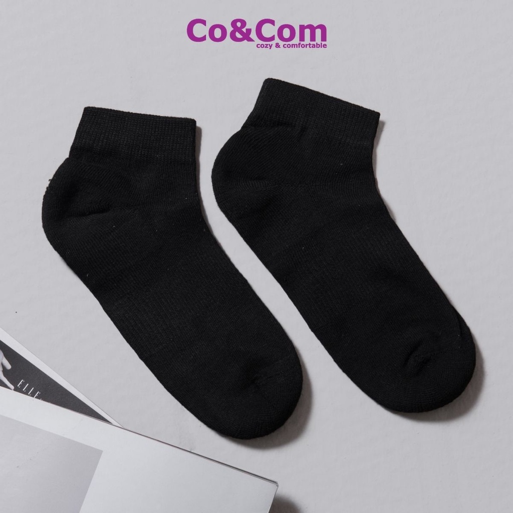 Tất Nam Cổ Trung Cao Cấp Chống Hôi Chân Co&amp;Com Gót Lót Lông Khử Mùi Chống Trượt DPTN02