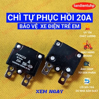 CẦU CHÌ TỰ HỒI NHIỆT 20A, CẦU CHÌ TỰ PHỤC HỒI NHIỆT BẢO VỆ QUÁ DÒNG XE ĐIỆN TRẺ EM