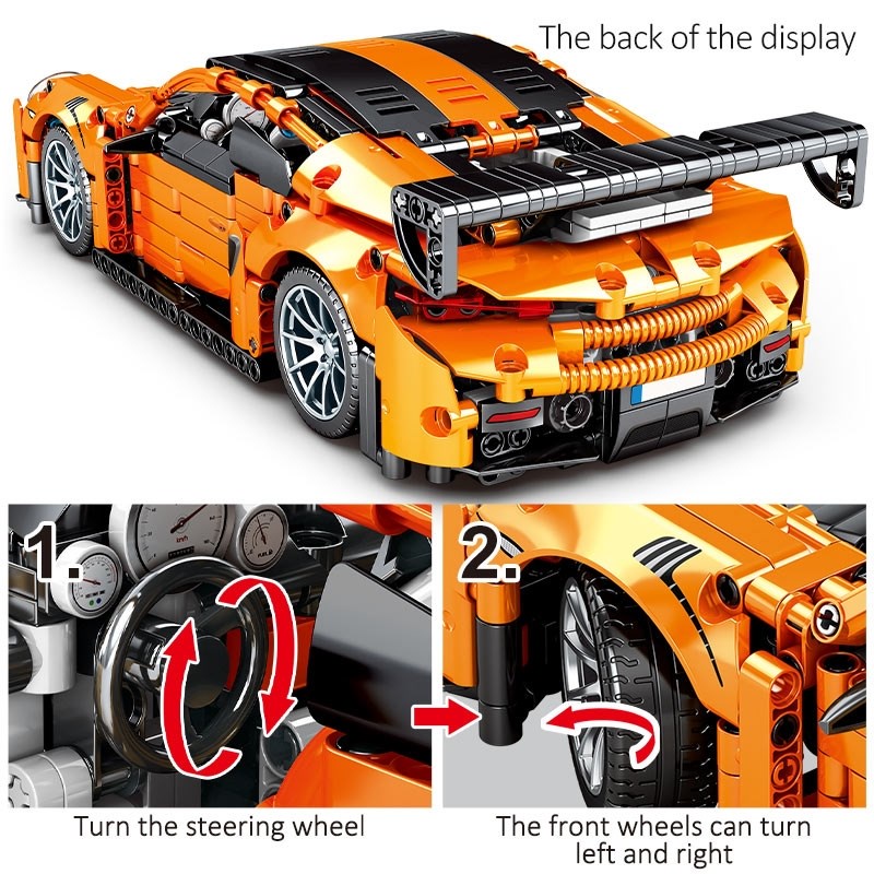 Đồ Chơi Lắp Ráp Mô Hình Siêu Xe Porsche 911 GT3 RS SY8601 Điều Khiển Từ Xa RC Với 1220 PCS,Tỉ Lệ 1:14