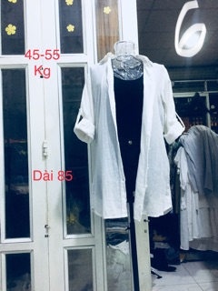 Áo sơ mi trắng dáng dài