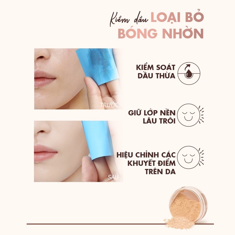 Phấn Phủ Silky Girl Dạng Bột Shine Free Loose Powder 10G