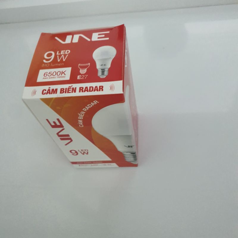 Bóng đèn cảm biến RADAR tự động tắt mở -VNE  Led 9w 6500k (Hàng chất lượng )