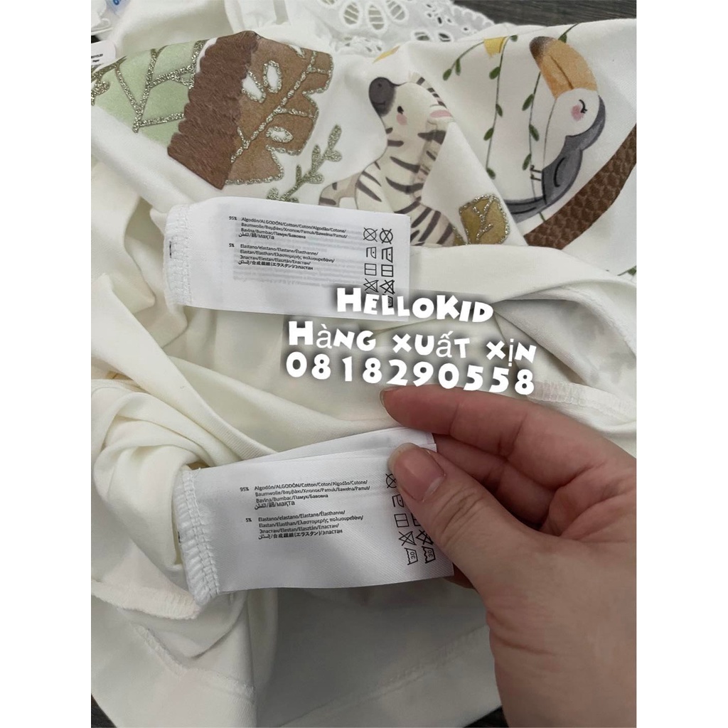 V173 - Váy trắng cây dừa vai ren bé gái