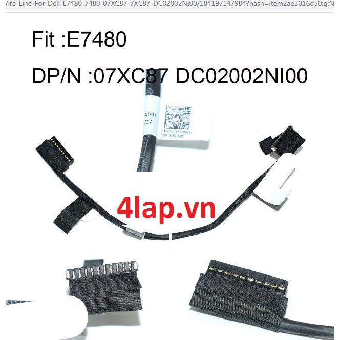 Thay Cable Pin - Cáp Pin Laptop Dell Latitude 7480 7490 E7490 E7480