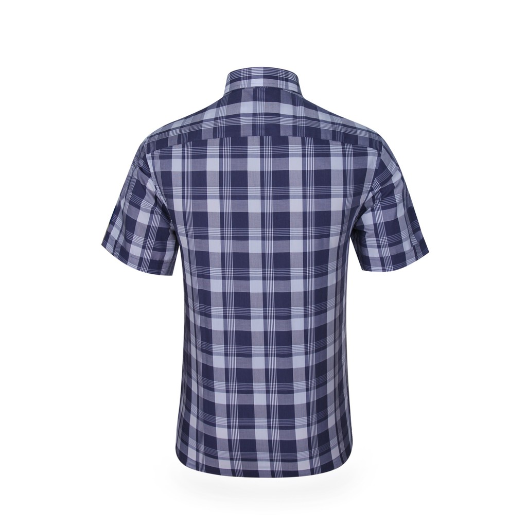 Áo sơ mi nam tay ngắn kẻ caro Khatoco mã A1MN378T2-CNCR117-2112-N | BigBuy360 - bigbuy360.vn