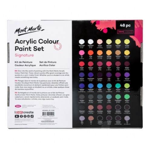 Set màu Acrylic Mont Marte Signature Acrylic Paint - 18 / 36 / 48 màu - 36ml