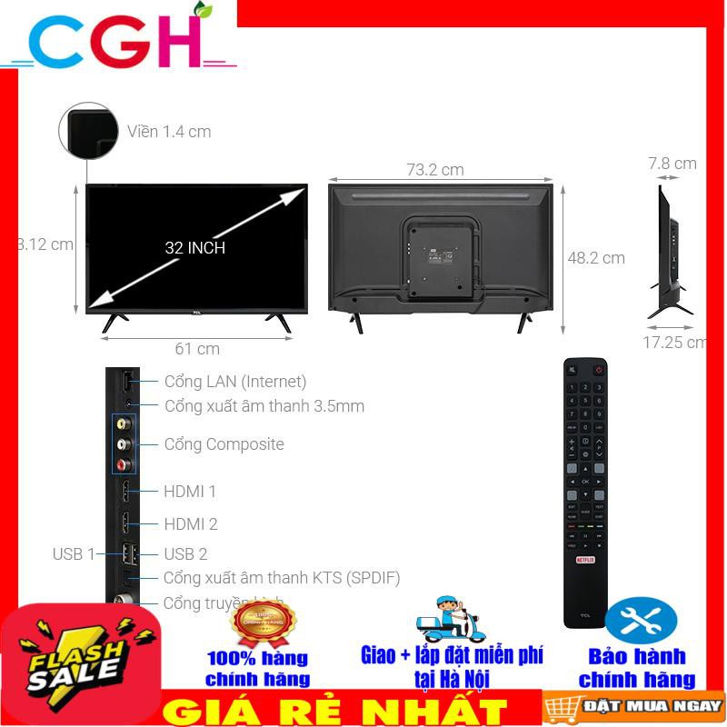 Tivi TCL 32 inch Smart TV L32S6300 (Miễn phí vận chuyển tại Hà Nội) | BigBuy360 - bigbuy360.vn