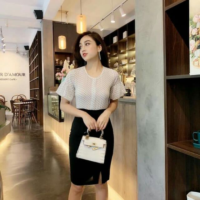 Đầm công sở dáng bút chì