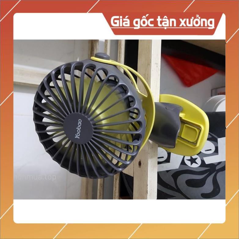 Quạt tích điện Yoobao 6400MAH, quạt kẹp sạc mini cầm tay 4 cấp độ gió