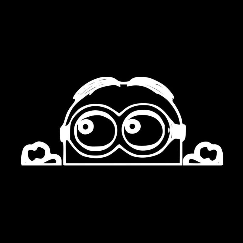 Nhãn Dán vinyl Hình minion 15Cmx6.5Cm Trang Trí Xe Hơi Xe Tải