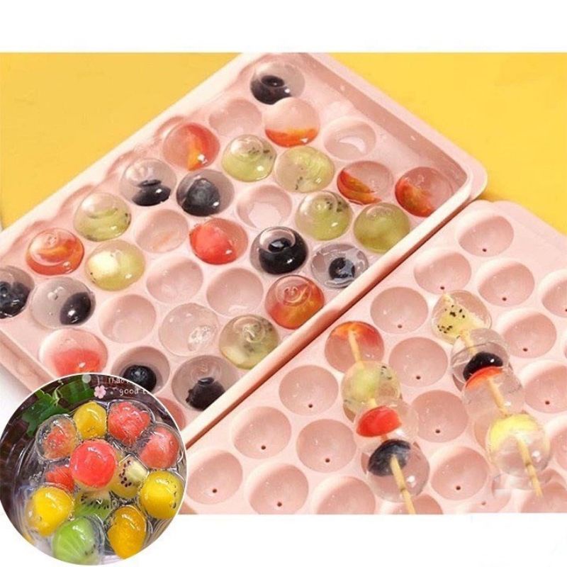 Khay Làm Đá Viên Tròn 33 Viên VIỆT NHẬT PLASTIC