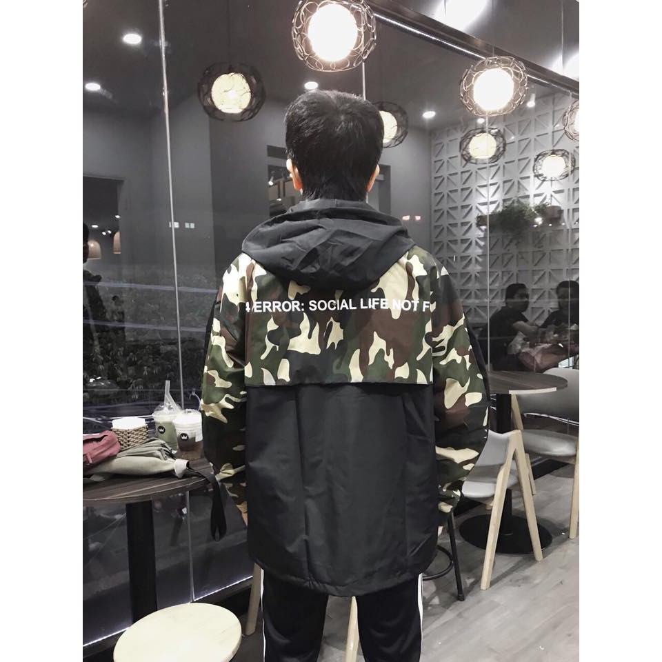 Áo khoác 404 ERROR CAMO ĐEN UNISEX 1hitshop