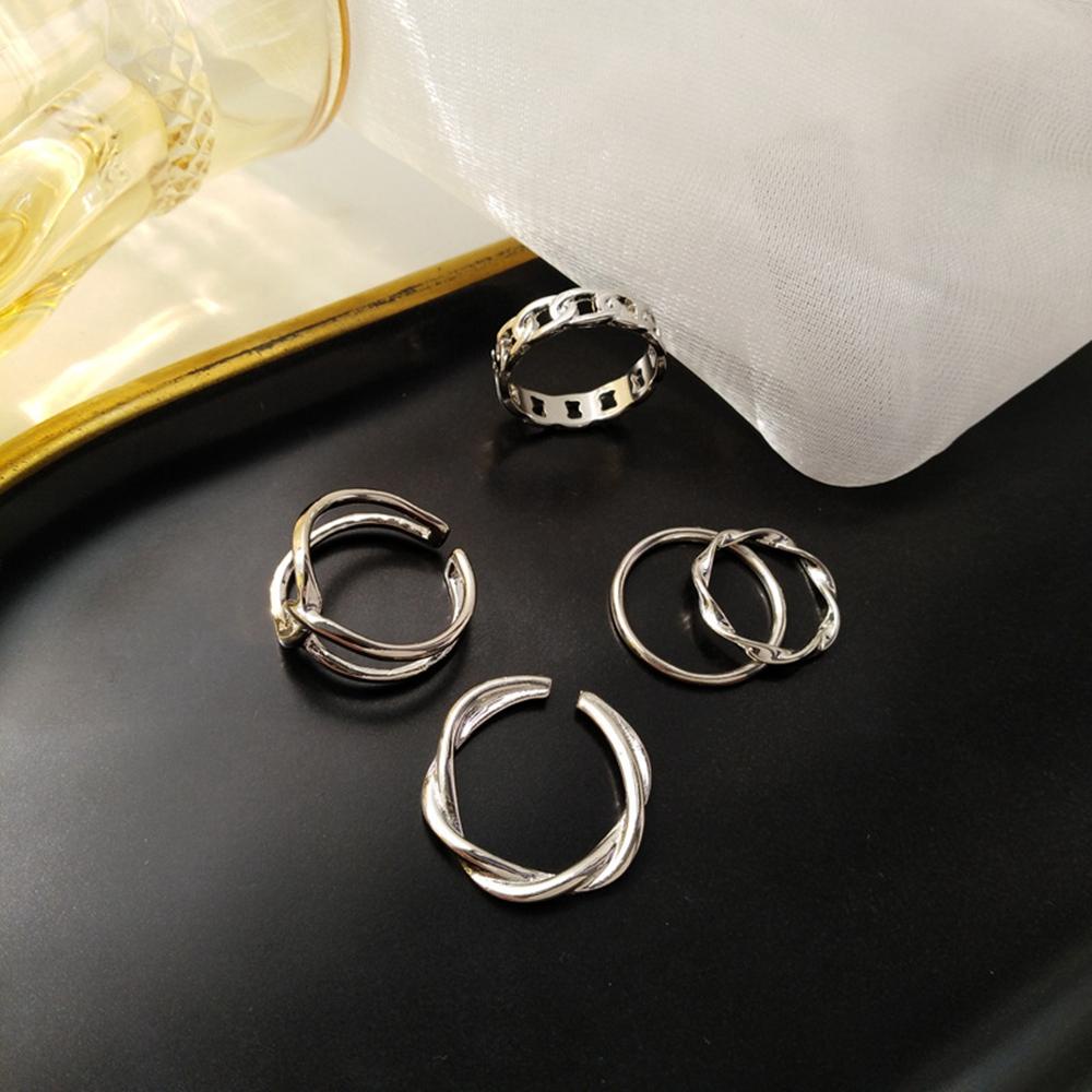 Nhẫn Hở Bằng Kim Loại Thiết Kế Đục Lỗ Đơn Giản Thời Trang Phong Cách Hàn Quốc Cho Nữ