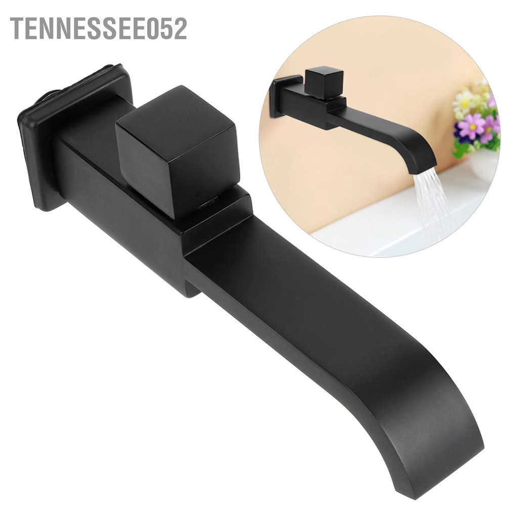 Tennessee052 G1 / 2 Chậu rửa treo tường Vòi nước lạnh Phụ kiện phòng tắm Màu đen mờ