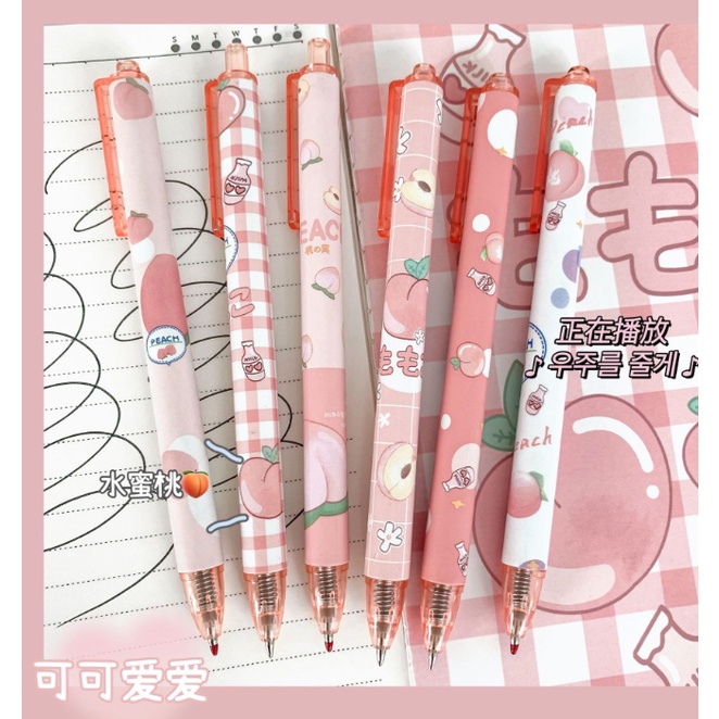 Bút Bi Mực Đen Ngòi 0.5mm Họa Tiết Hoạt Hình Dễ Thương Cho Học Sinh