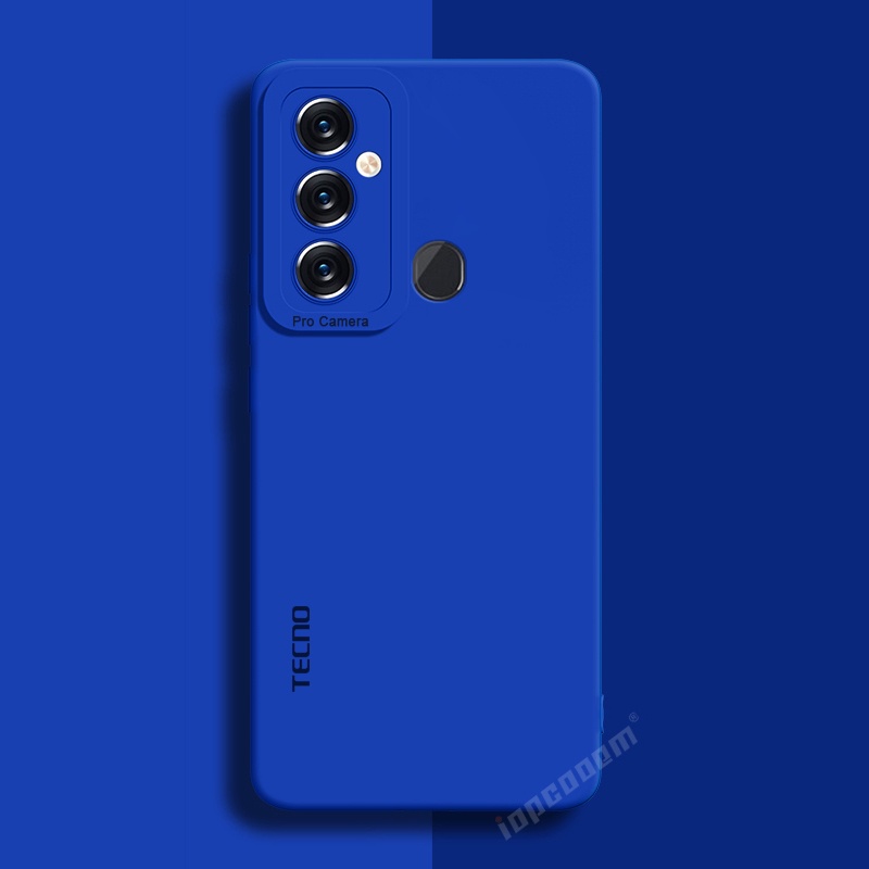 Ốp Điện Thoại Silicon Mềm Màu Trơn Cho TECNO POP 7 Pro 6 5 LTE Pova 3 6 Go